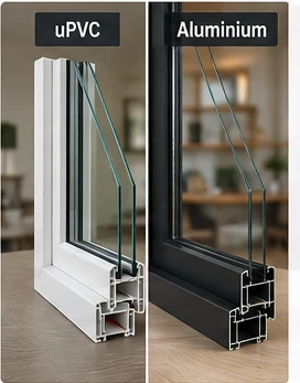 uPVC and aluminium window comparison in a modern Australian home